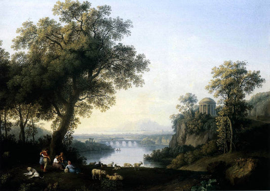 Jacob Philipp Hackert Landscape with River - Canvas Print