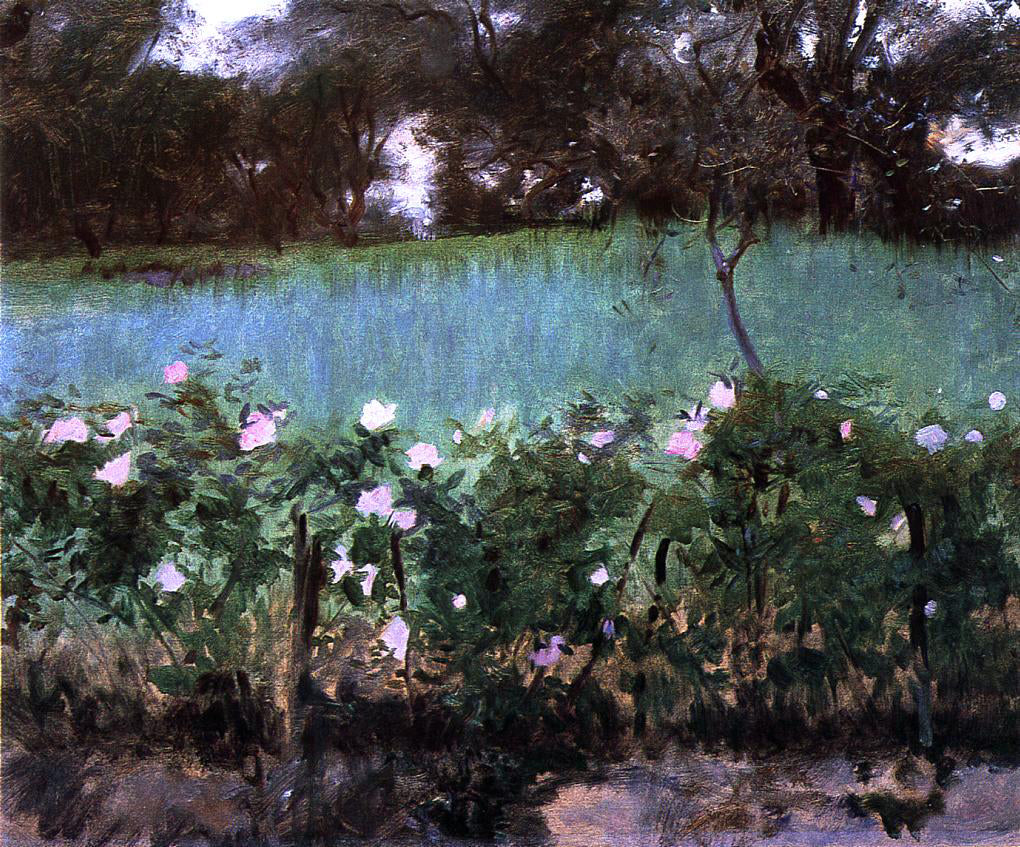 John Singer Sargent Landscape with Rose Trellis - Canvas Print