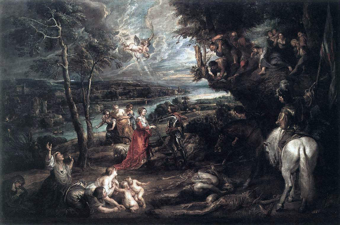 Peter Paul Rubens Landscape with Saint George and the Dragon - Canvas Print