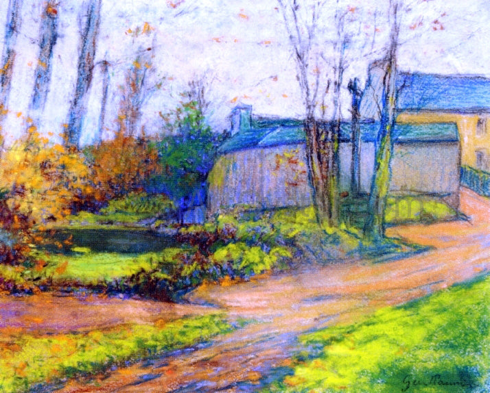 Armand Guillaumin Landscape with Small Houses - Canvas Print