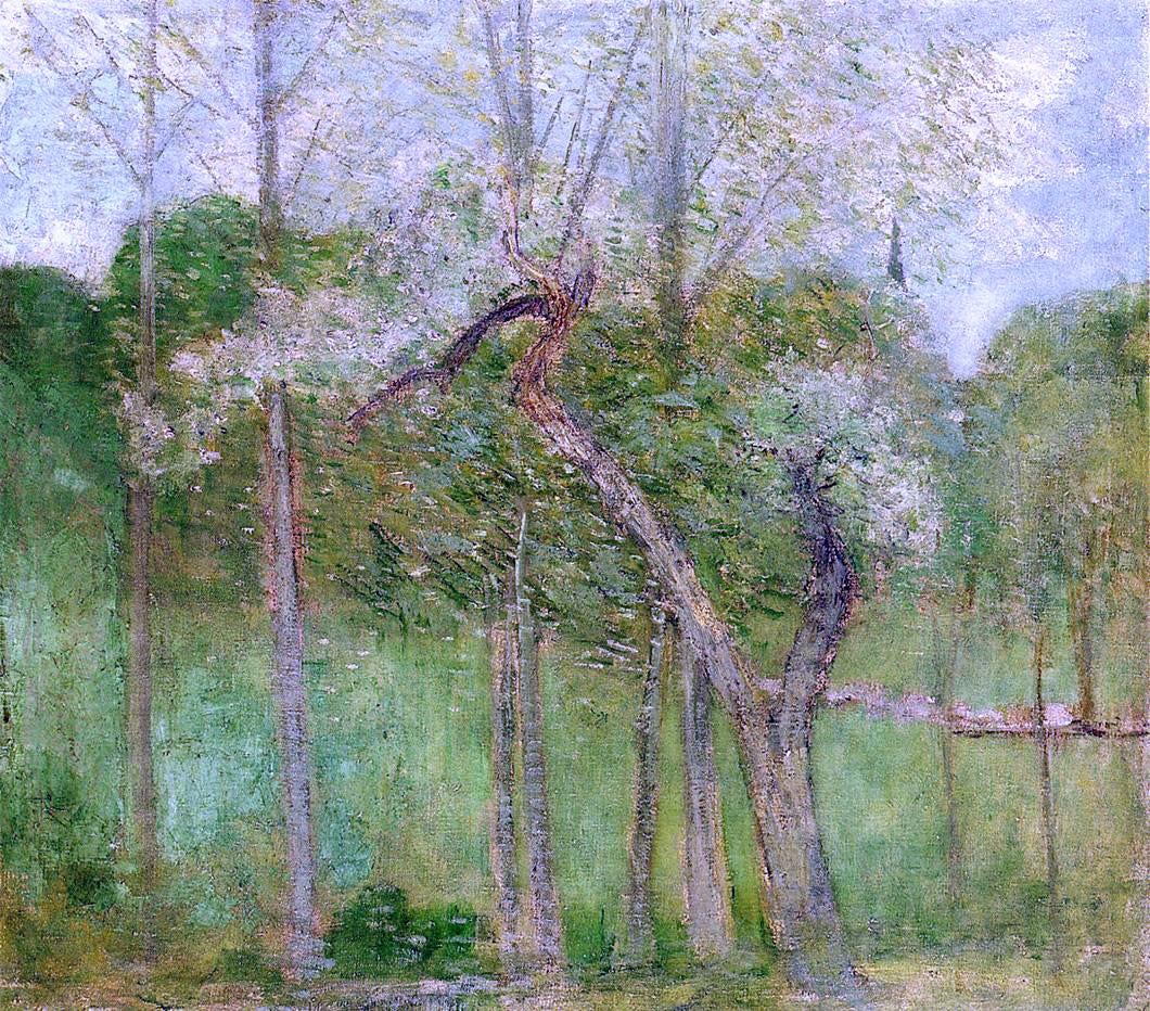 Julian Alden Weir Landscape with Steeple, Wyndham - Canvas Print