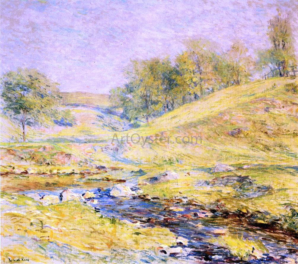 Robert Lewis Reid Landscape with Stream - Canvas Print