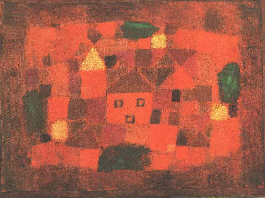 Paul Klee Landscape with Sunset - Canvas Print