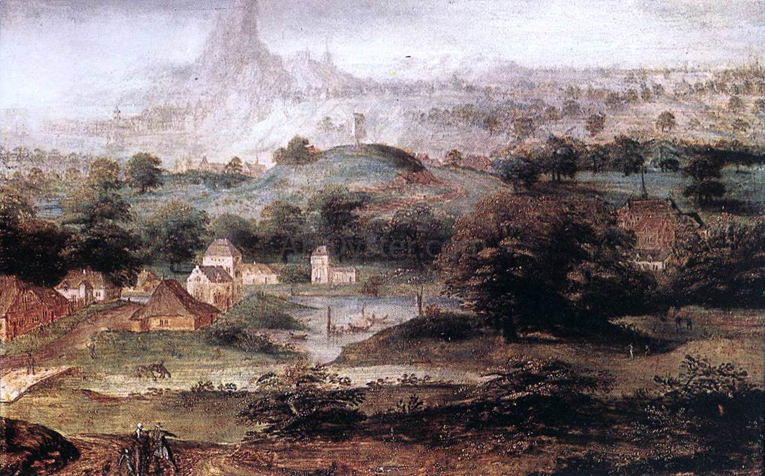 Herri Met de Bles Landscape with the Banishment of Hagar - Canvas Print
