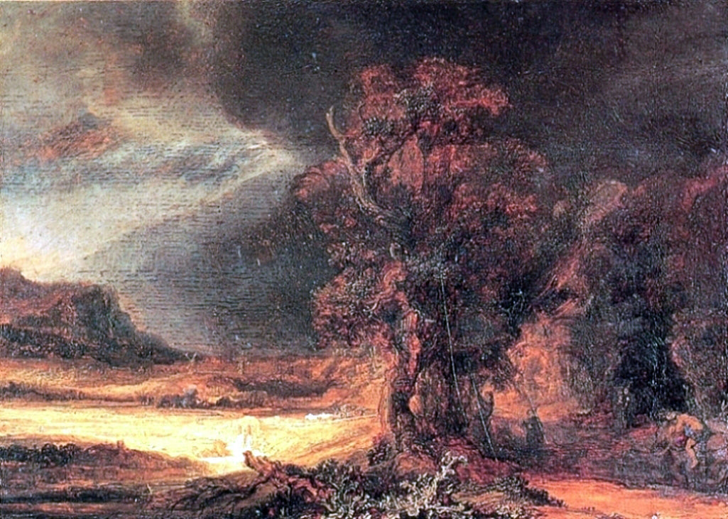 Rembrandt Van Rijn Landscape with the Good Smaritan - Canvas Print