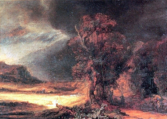 Rembrandt Van Rijn Landscape with the Good Smaritan - Canvas Print
