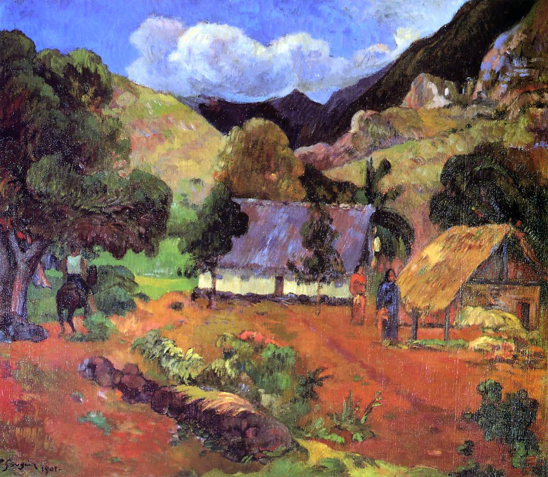 Paul Gauguin Landscape with Three Figures - Canvas Print