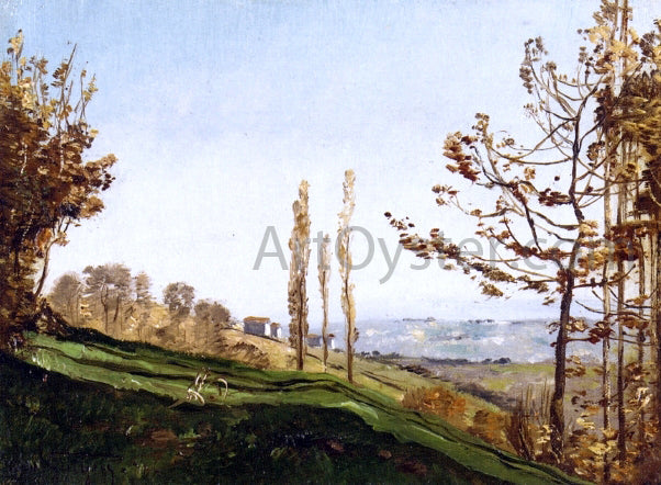 Paul-Camille Guigou Landscape with Three Poplars - Canvas Print