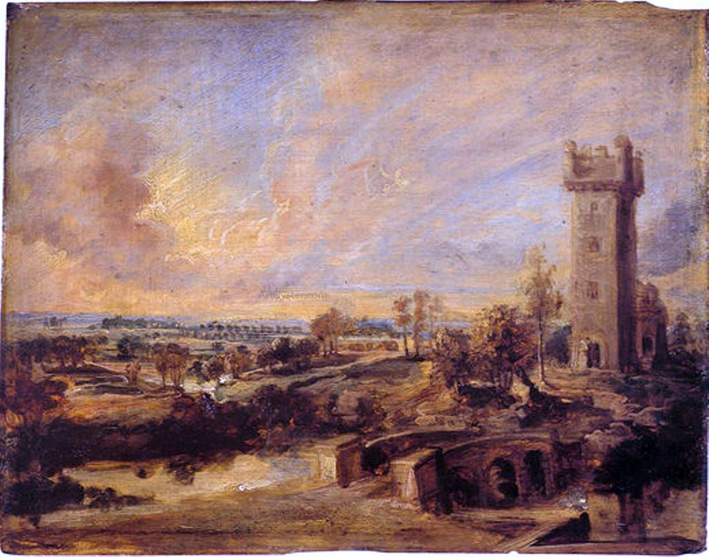 Peter Paul Rubens Landscape with Tower - Canvas Print