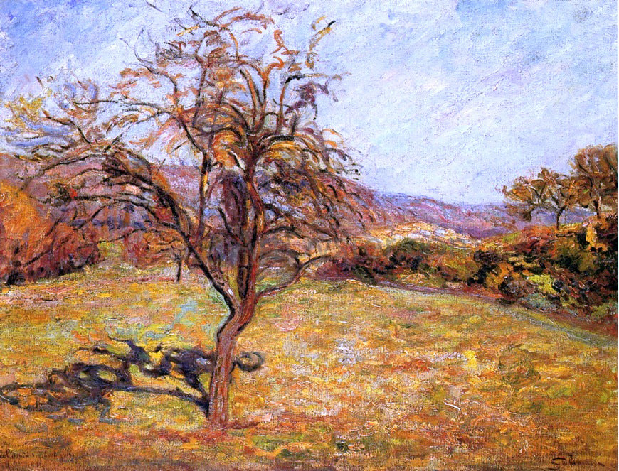 Armand Guillaumin Landscape with Tree - Canvas Print