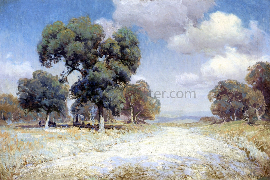 Julian Onderdonk Landscape with Wagon - Canvas Print