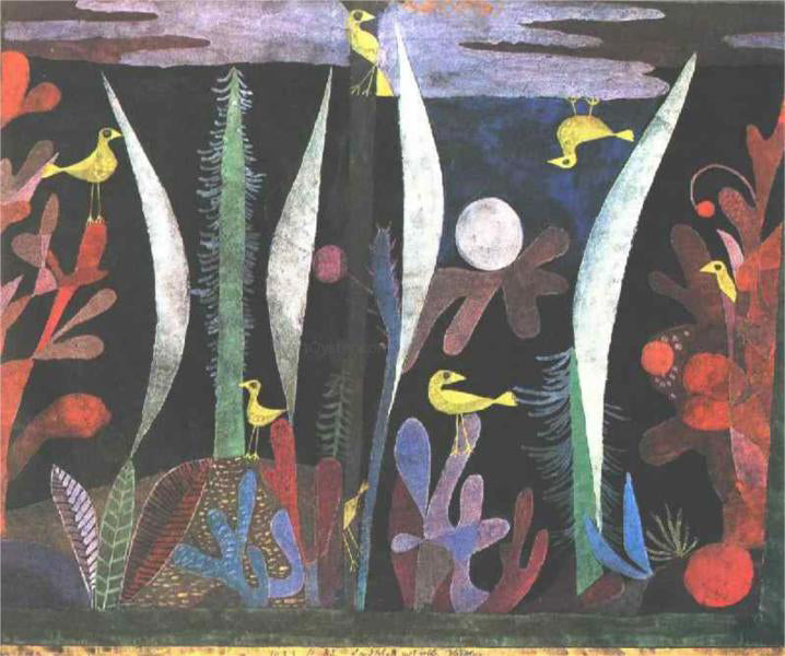 Paul Klee Landscape with Yellow Birds - Canvas Print