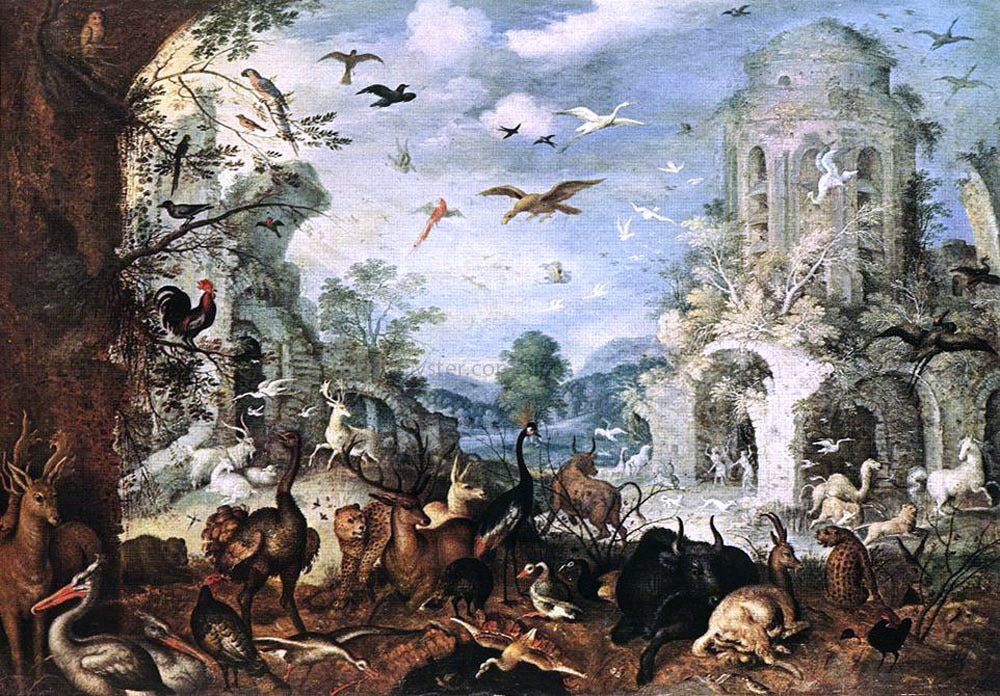 Roelandt Jacobszoon Savery Landscapes with Wild Beasts - Canvas Print