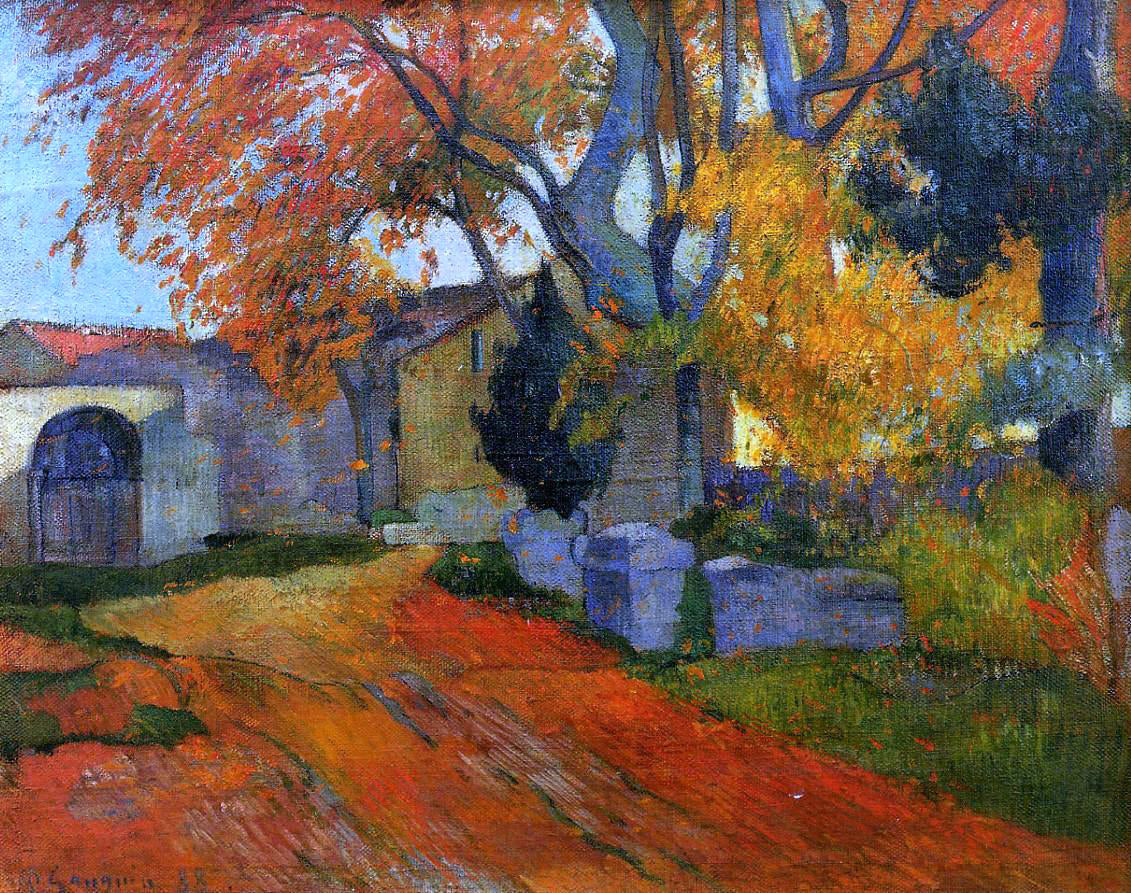 Paul Gauguin A Lane at Alchamps, Arles - Canvas Print
