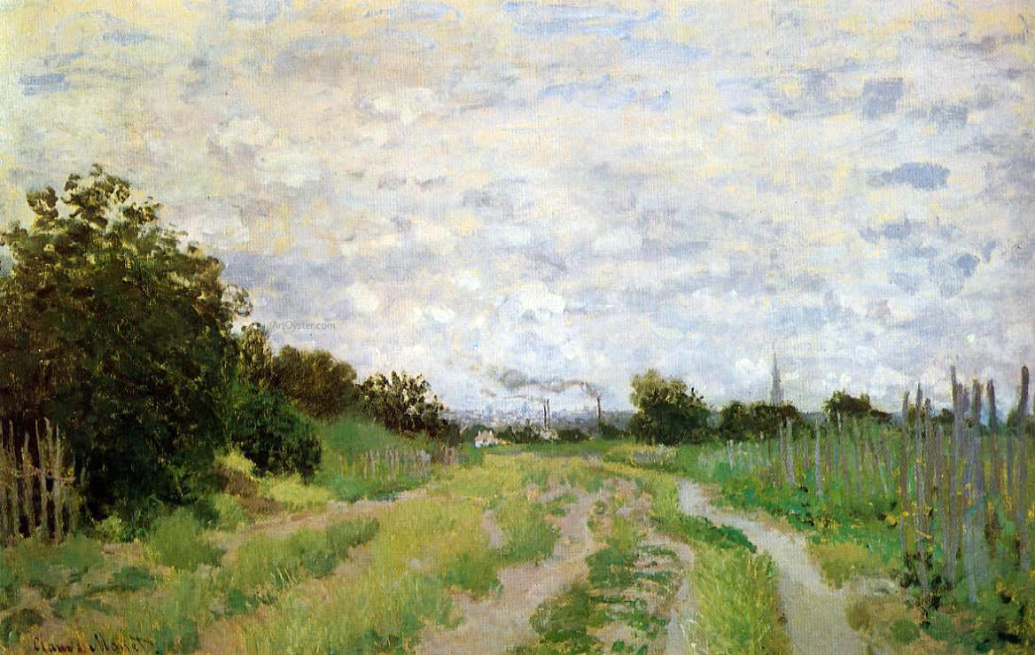 Claude Oscar Monet Lane in the Vineyards at Argenteuil - Canvas Print