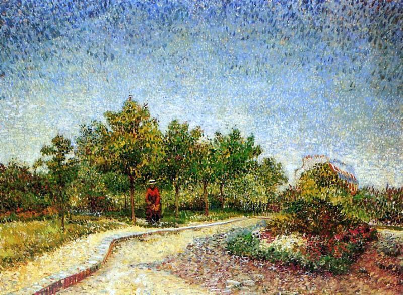 Vincent Van Gogh Lane in Voyer d'Argenson Park at Asnieres - Canvas Print