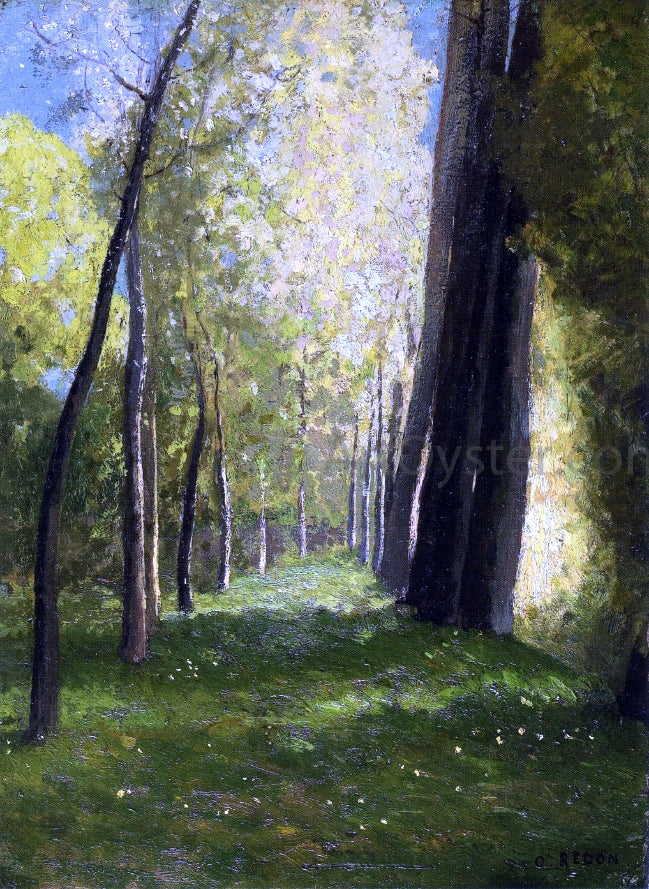 Odilon Redon Lane of Trees - Canvas Print
