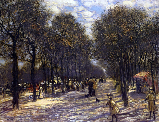 Jean-Francois Raffaelli Lane of Trees on the Champs-Elysees - Canvas Print