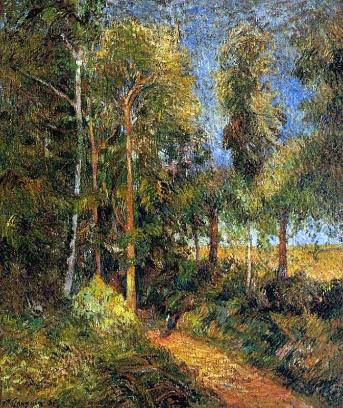 Paul Gauguin Lane through the Beaches - Canvas Print