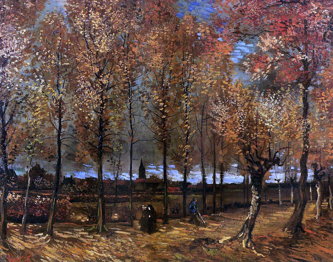 Vincent Van Gogh Lane with Poplars - Canvas Print