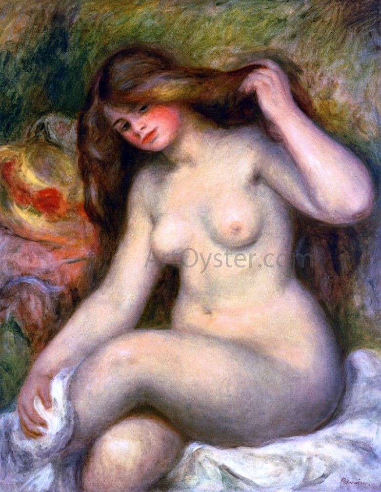 Pierre Auguste Renoir Large Bather with Crossed Legs - Canvas Print