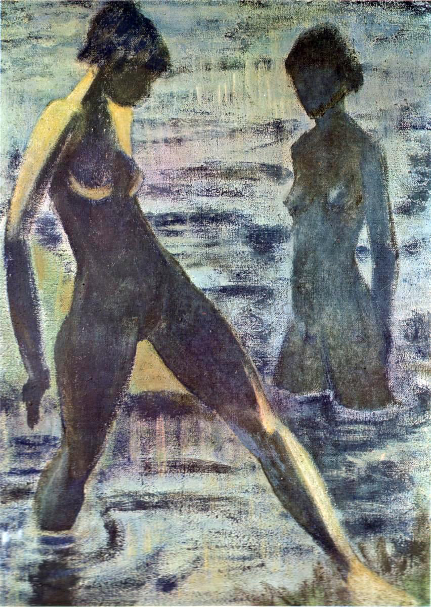 Otto Mueller Large Bathers - Canvas Print