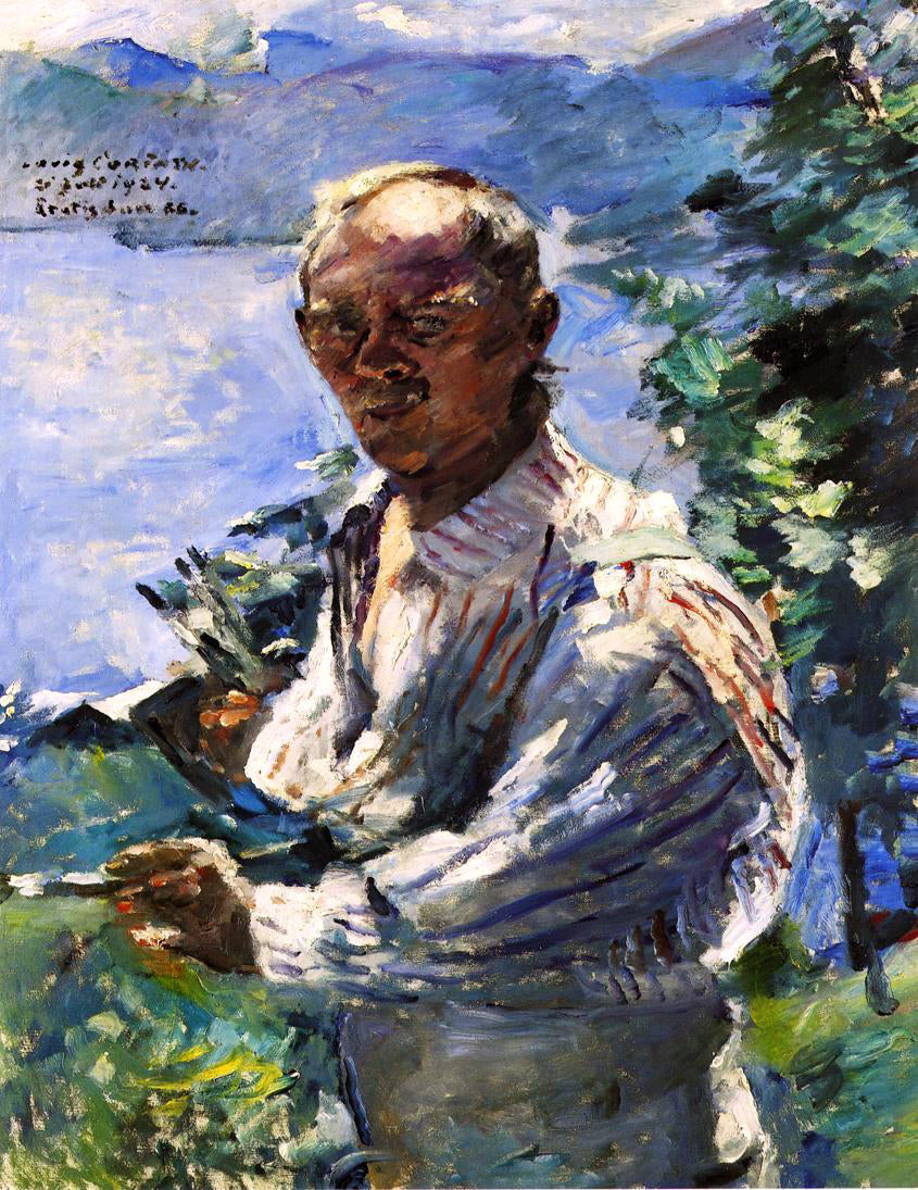 Lovis Corinth Large Self Portrait at the Walchensee - Canvas Print
