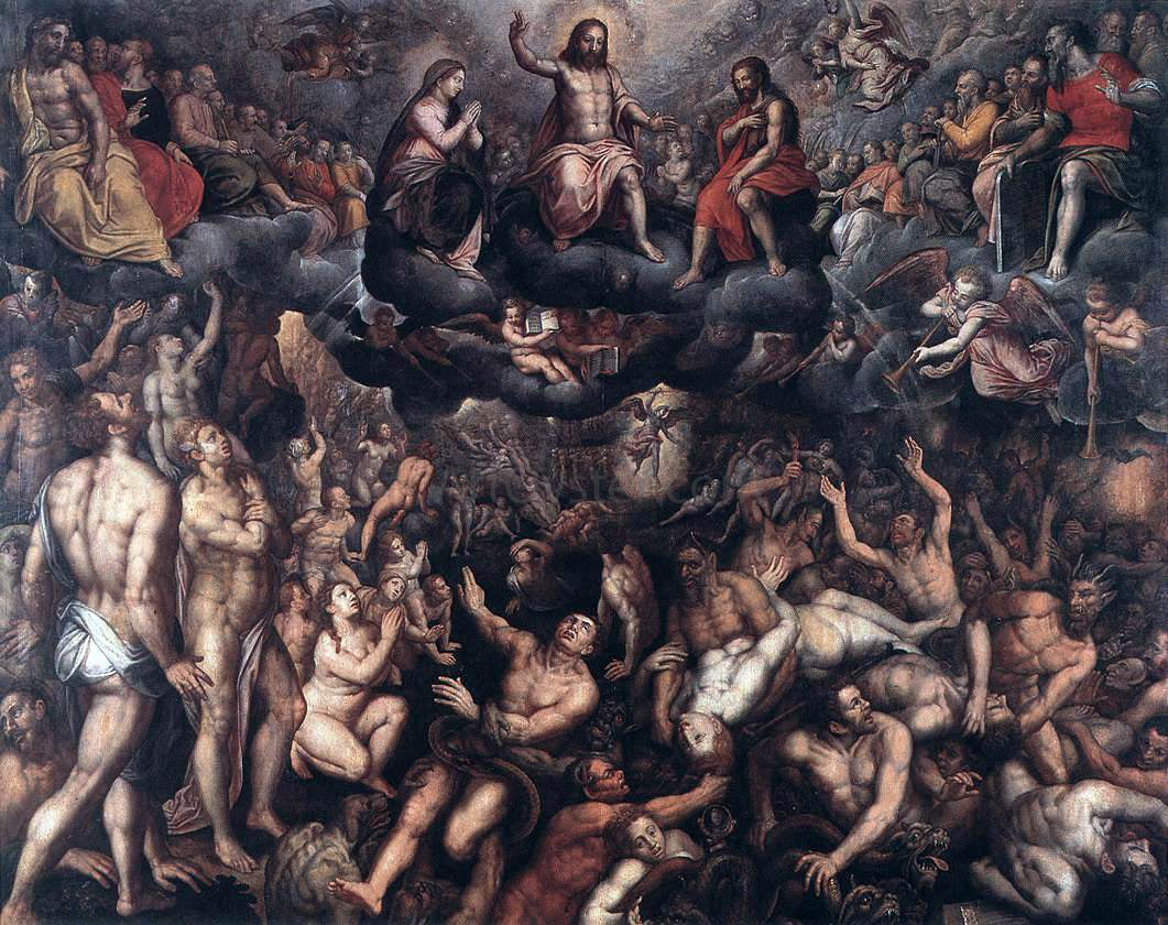 Raphael Coxcie Last Judgment - Canvas Print