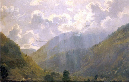 Ivan Ivanovich Shishkin Last sun rays (etude) - Canvas Print