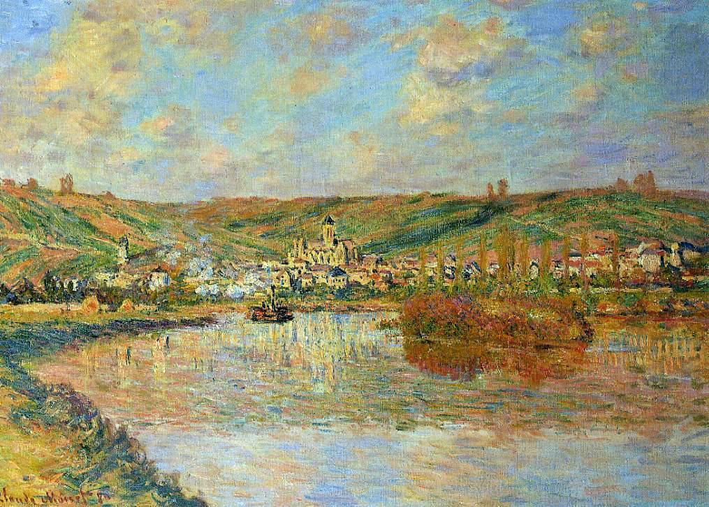 Claude Oscar Monet Late Afternoon in Vetheuil - Canvas Print