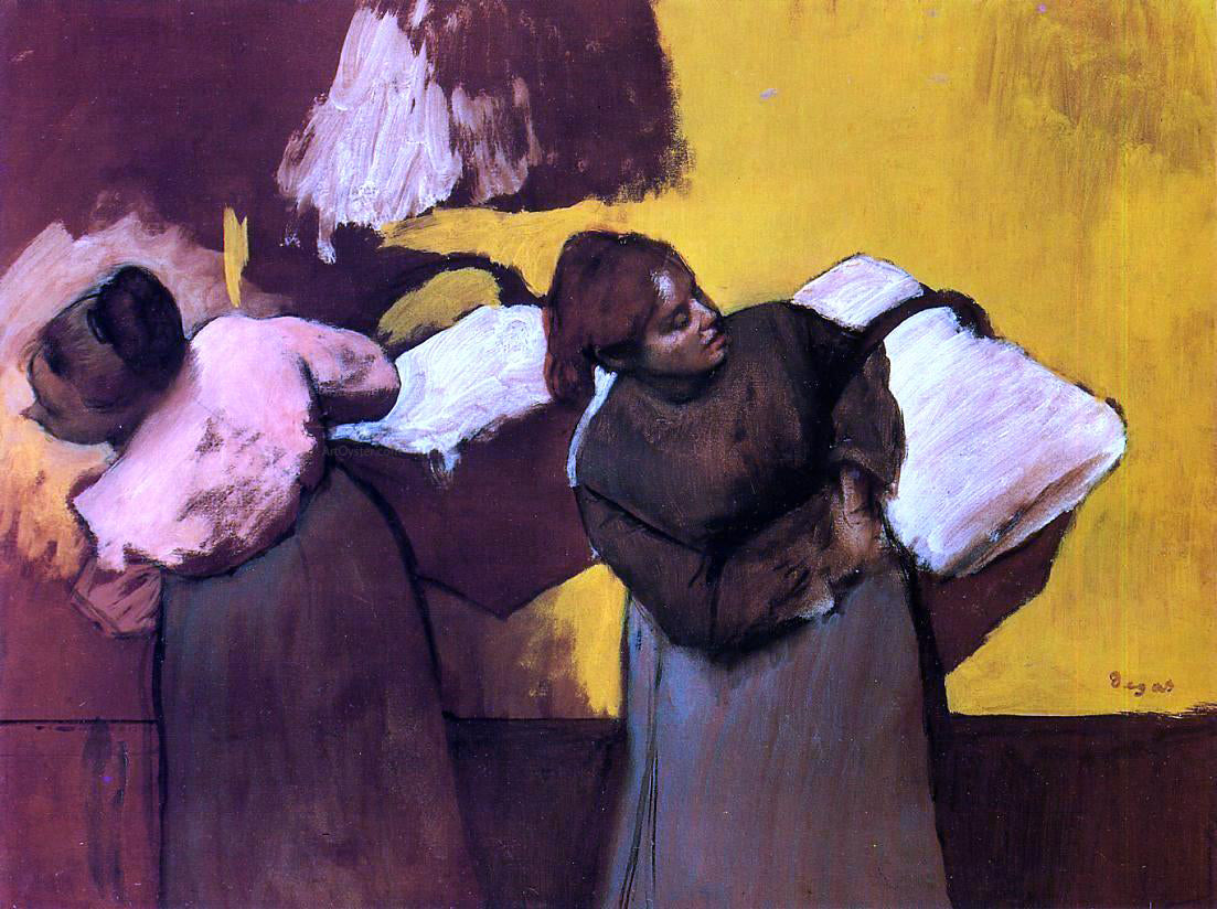 Edgar Degas Laundress Carrying Linen - Canvas Print