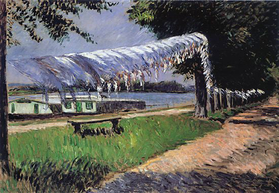 Gustave Caillebotte Laundry Drying - Canvas Print