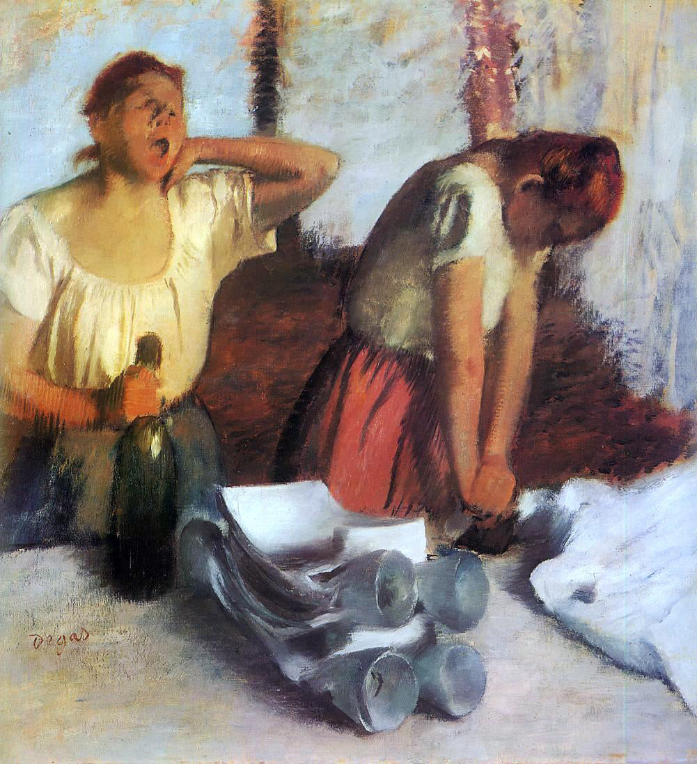 Edgar Degas Laundry Girls Ironing - Canvas Print