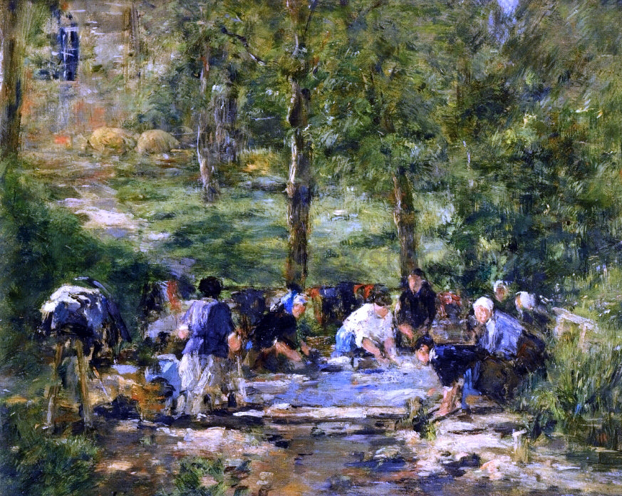 Eugene-Louis Boudin Lavoir du Chevel Blanc a Trouville - Canvas Print