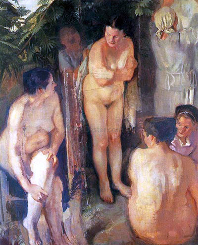 Armando Spadini Le Bagnanti - Canvas Print