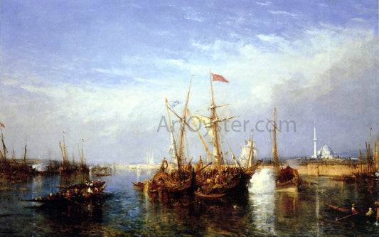 Felix Ziem Le Corne d'Or, Constantinople - Canvas Print
