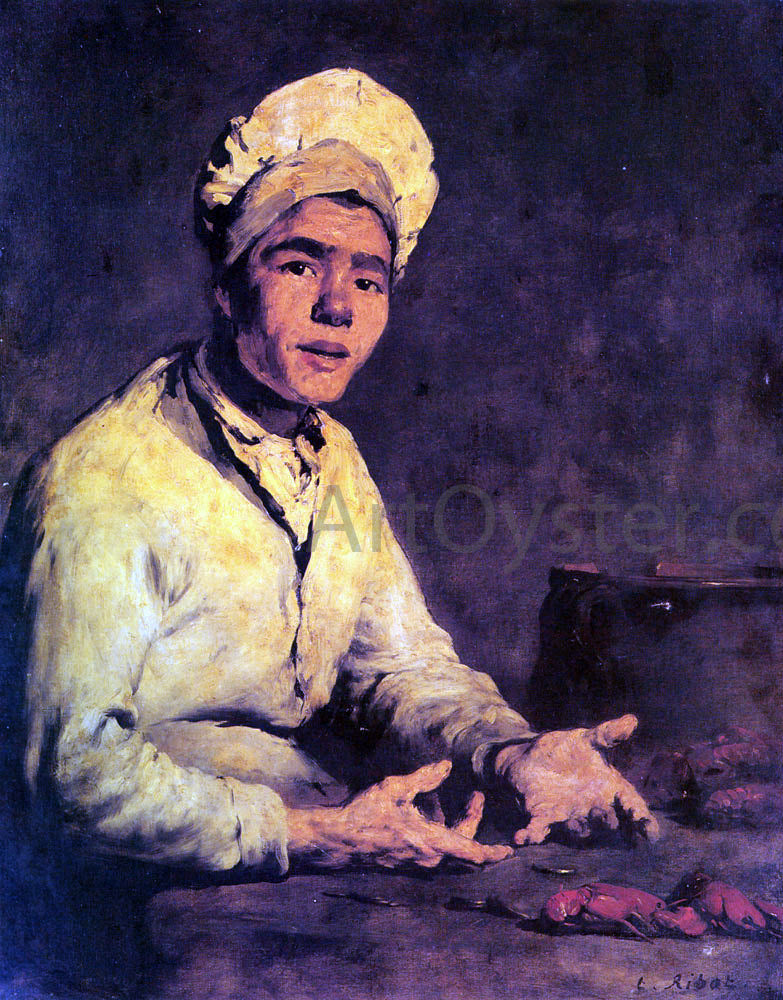 Theodule Ribot Le Cuisinier aux Ecrevisses - Canvas Print