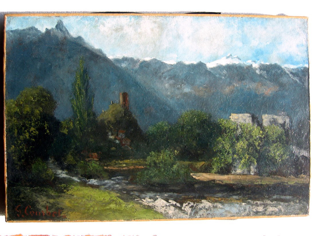 Gustave Courbet LE GLACIER (also known as SAILLON (Valais)) - Canvas Print
