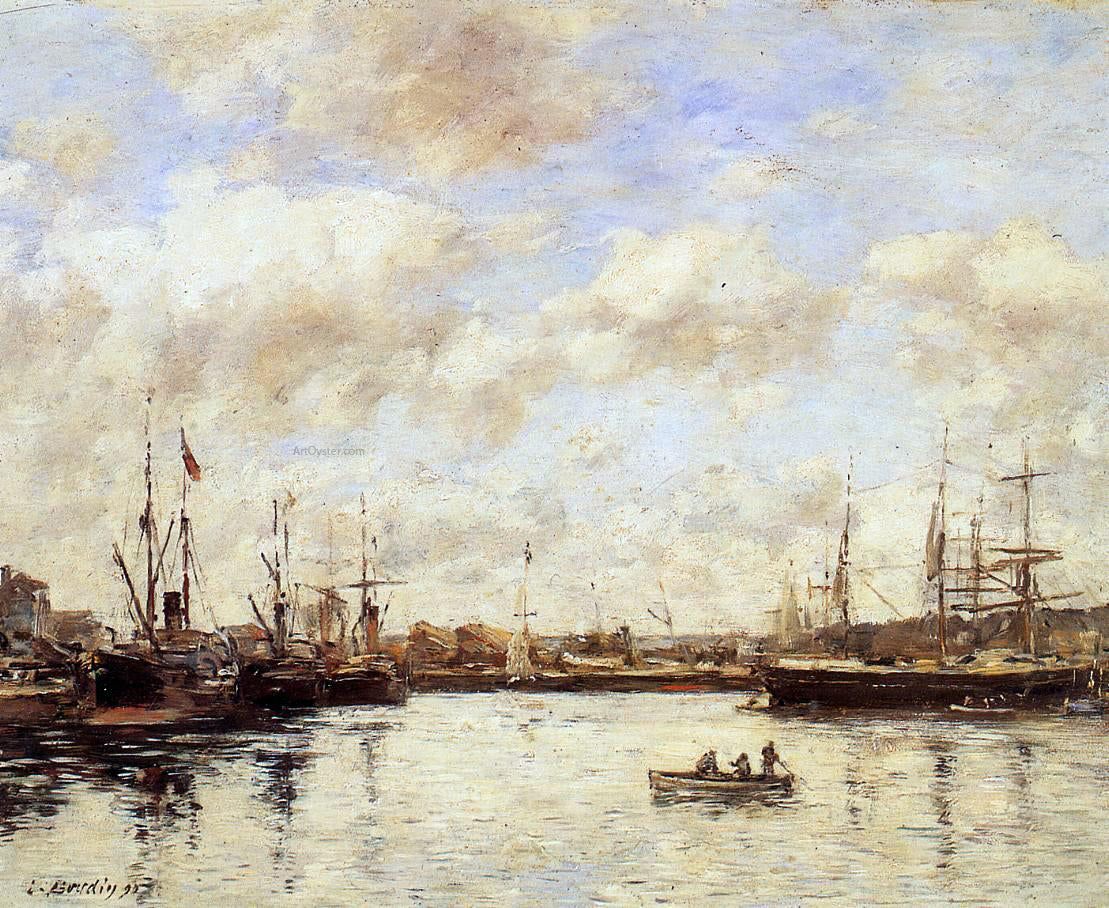 Eugene-Louis Boudin Le Havre, a Basin - Canvas Print
