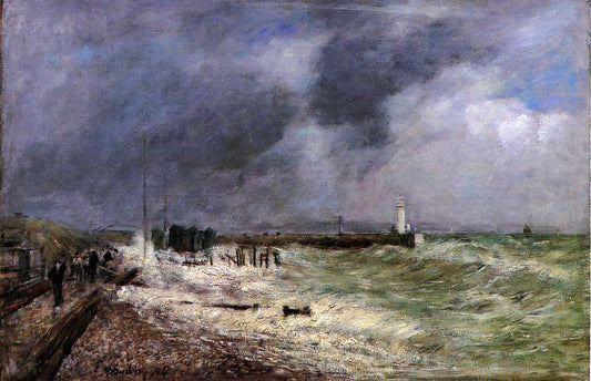 Eugene-Louis Boudin Le Havre: A Gust of Wind at Frascati - Canvas Print