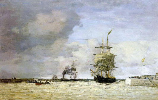 Eugene-Louis Boudin Le Havre, Entrance to the Port - Canvas Print