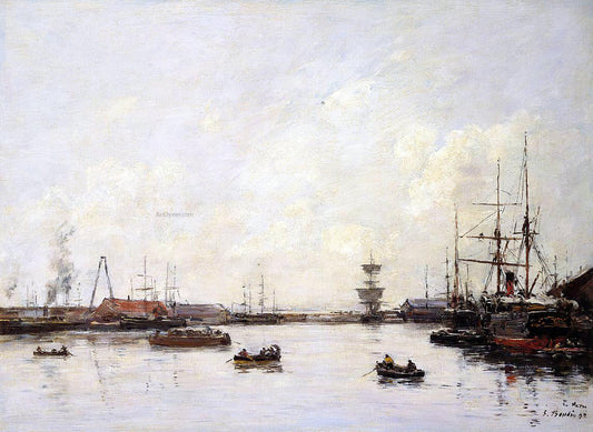 Eugene-Louis Boudin Le Havre, le bassin de l'eure - Canvas Print