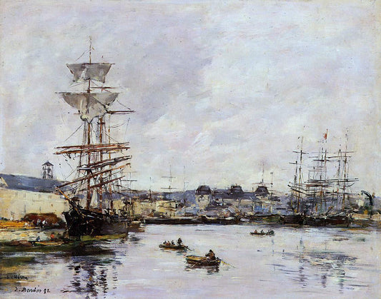 Eugene-Louis Boudin Le Havre, the Casimir Delavigne Basin - Canvas Print