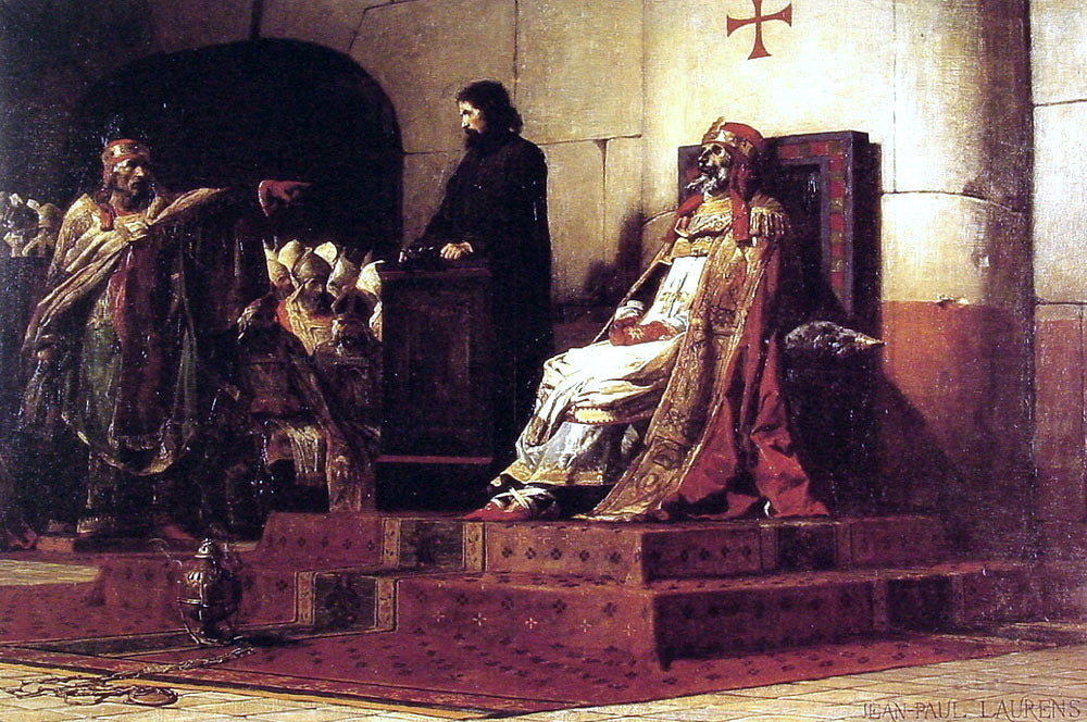 Jean-Paul Laurens Le Pape Formose et Etienne VII - Canvas Print