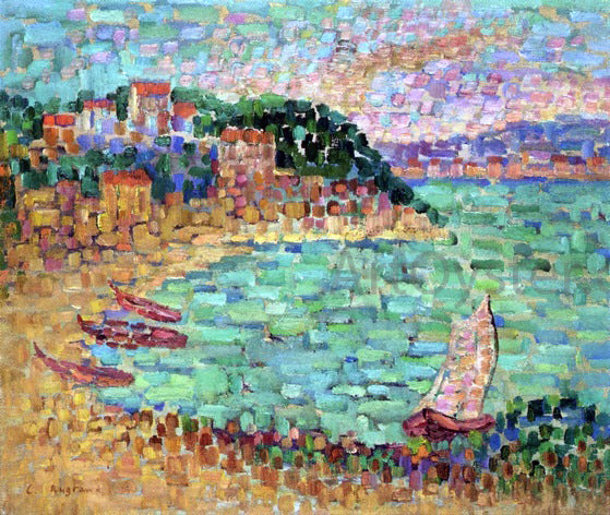 Charles Angrand Le Petit Port - Canvas Print