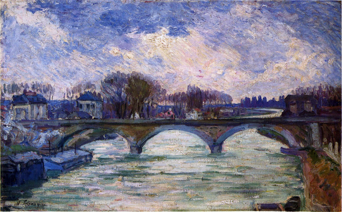 Henri Lebasque Le Pont sur le Marne - Canvas Print