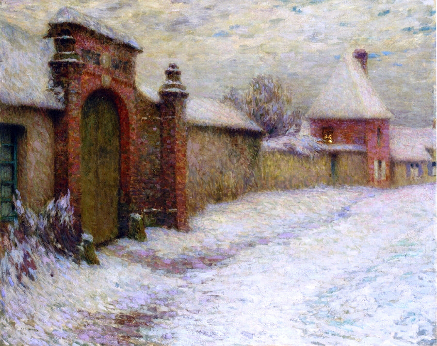Henri Le Sidaner Le Portail Niege, Gerberoy - Canvas Print