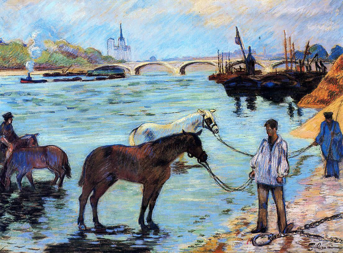 Armand Guillaumin Le Quai de Bercy - Canvas Print