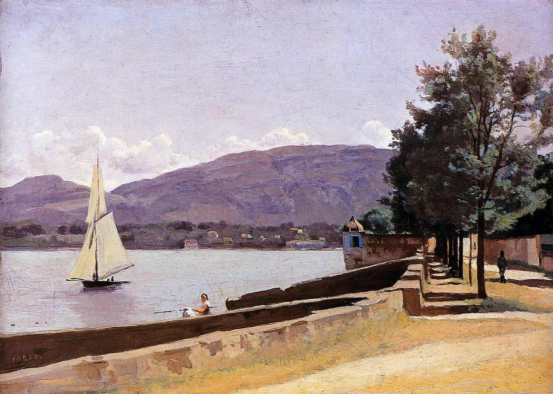 Jean-Baptiste-Camille Corot Le Quai des Paquis, Geneva - Canvas Print