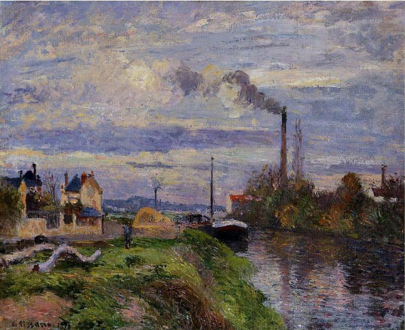 Camille Pissarro Le Quai du Pothuis a Pontoise - Canvas Print